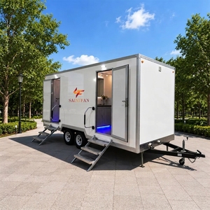 Remolque <span class=keywords><strong>de</strong></span> Baño Portátil VIP <span class=keywords><strong>de</strong></span> Lujo con 2 Cabinas, Inodoro Móvil para Exteriores con Ducha - Product Image 1