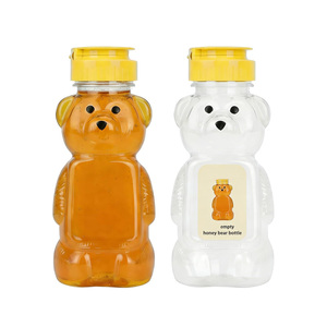 Bouteilles en <span class=keywords><strong>plastique</strong></span> PET vides en forme d'ours pour miel, faible MOQ, 200g, 250g, 450g, 500g, 750g avec bouchon à clapet 38/400 - Product Image 1