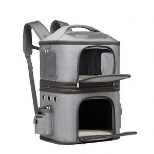 Mochila para mascotas de doble capa aprobada por la aerolínea BSCI, mochila extraíble y práctica para gatos y perros - Product Image 2