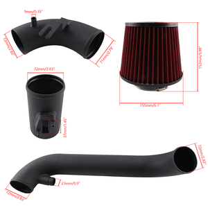 ระบบไอดีอากาศประสิทธิภาพสูง ท่ออลูมิเนียมไหลเวียนดี สำหรับรถยนต์ Audi A3 S3 VW Tiguan ปี 2007-2018 รุ่น AIM023-RD-BK - Product Image 6