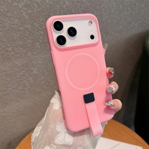 Nueva Funda para Teléfono con Correa de Muñeca de PC Color Caramelo Gelatinoso para iPhone 17 16 15 14 13 12 Pro Max, Funda Magnética Portátil con Cordón - Product Image 4