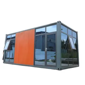 Casa prefabbricata di costruzione veloce casa container pieghevole modulare da 20 piedi campeggio contenitore pieghevole per ufficio piccolo contenitore portatile per ufficio