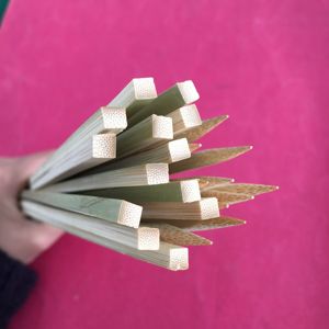 5.9 <span class=keywords><strong>inch</strong></span> dài tự nhiên bằng gỗ tre phẳng BBQ xiên với Hot đóng dấu logo thương hiệu trên xử lý - Product Image 4