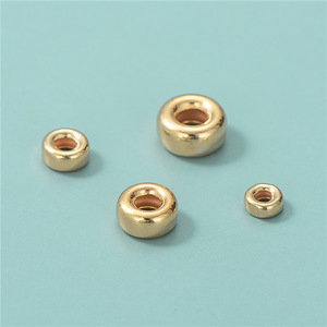3mm-10mm 925 스털링 실버 금도금 원형 스페이서 비드 휠 비즈 팔찌 목걸이 보석 만들기 키트 - Product Image 3