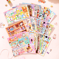 Livre d'autocollants Simno style japonais mignon, 30 feuilles, autocollants découpés à la forme de chat kawaii pour la décoration de journaux et de projets DIY
