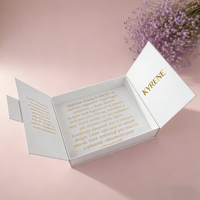 Boîte à cadeaux de luxe en papier en forme de livre à double ouverture magnétique, élégante, pour souvenirs