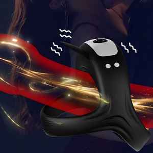 Leistungsstarker Penisring-<span class=keywords><strong>Vibrator</strong></span> zur Verzögerung der Ejakulation für Männer, für Längeres und Härteres Erektionen, Penis-Massagegerät, Erotikspielzeug ab 18+ - Product Image 4