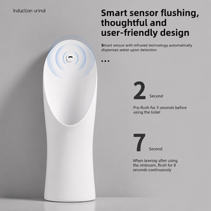 Orinatoio in Ceramica con Sensore Automatico e Scarico a Gravità, Design Moderno, per Uso in Ospedali e Hotel - Product Image 4