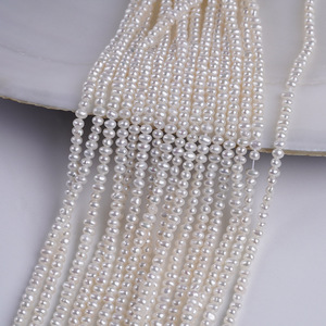 Promotion pour perles d'eau douce naturelles de 2,8 à 3,2 mm, ovales, semi-finies, bracelet DIY, accessoires de bijoux, perles - Product Image 2