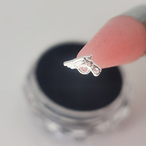 ชุดอุปกรณ์ตกแต่งฟันรูปปืนรีวอลเวอร์เงินแท้ 925 สำหรับมืออาชีพ กล่องวีเนียร์ครอบฟันสำหรับใช้ในบ้าน ตกแต่งงานปาร์ตี้ ZZSU - Product Image 3