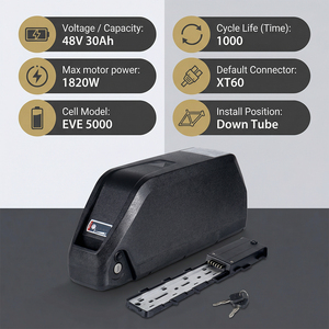 อุปกรณ์ติดตาม GPS ลิเธียมไอออน48โวลต์30Ah แบตเตอรี่สกู๊ตเตอร์ยางอ้วน1800วัตต์ - Product Image 3