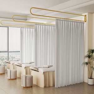 Cortina Divisoria para Salón de Belleza en Oferta, Cortina con Barra de Soporte Larga en Forma de U, Cortinas Opacas para Camas de Belleza en Venta - Product Image 4