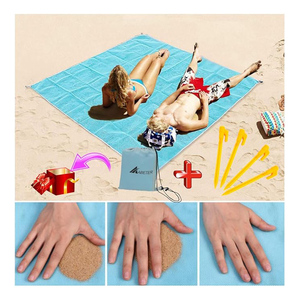 Respaldo ajustable, alfombrilla de <span class=keywords><strong>playa</strong></span> plegable portátil para salón, alfombrilla de <span class=keywords><strong>playa</strong></span> Oxford impermeable con respaldo - Product Image 5