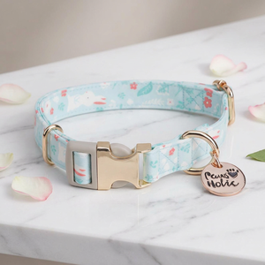 Luxury Printed Cotton Comfortable Dog <b>Collars</b> Elegant Modern Fashion Design Soft & Durable Small Breeds Accessory Wholesale - Product Image 1