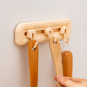 Accesorios para el hogar, ganchos de plástico montados en la pared, estante de almacenamiento de cocina colgante Flexible extraíble, organizador de ropa de doble propósito - Product Image 4