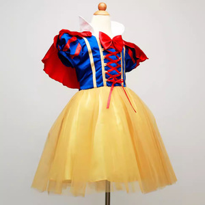 Vestido de Blancanieves para niñas, disfraz de tutú, vestido de actuación, corte en A, satén, fibra de poliéster, verano 2017 - Product Image 2