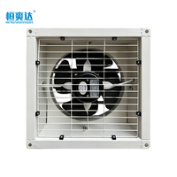 Ventilateur d'extraction carré FAB 220V en acier au carbone, économe en énergie, silencieux, étanche à la pluie, avec persiennes pour usine, atelier, bâtiment commercial - Nouveau