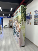 Cabine d'affichage Pop portable personnalisée de 10 pieds pliable publicité salon d'exposition bannière murale toile de fond en tissu pour les promotions