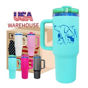 Botella de Agua de Acero Inoxidable de Doble Pared con Recubrimiento en Polvo Multicolor, Plateada en Azul, de 40 oz - Product Image 2