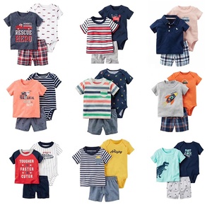 Ensembles de vêtements pour bébés filles et garçons en gros, vêtements pour nouveau-nés, ensemble 3 pièces, body et pantalon - Product Image 4