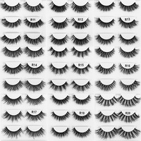 3 paires de faux cils synthétiques naturels quotidiens en boîte rose, style long, réalistes 6D 8D 8-20 mm, naturellement doux et délicats