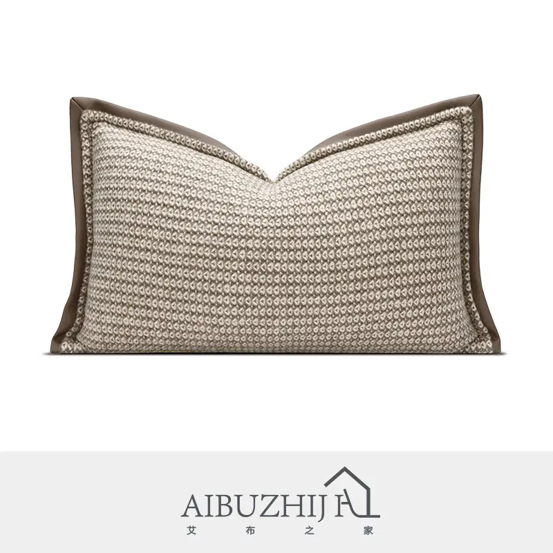 AIBUZHIJIA Textura Decorativa Lance Travesseiro Cobre Home Decor Capa de Almofada De Luxo 30*50 Cm 12*20 Polegada para Móveis