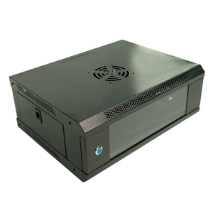 Suitable 19-Inch <b>Small</b> 4U CCTV Metal Network Cabinet Floor Standing Glass Door Front for Data Center Wall Mounted <b>Computer</b> - Product Image 2