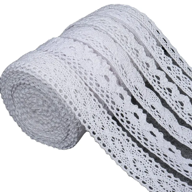 3cm White Lace Trims para Costura-Algodão Lace Ribbon para Craft Sucata reserva Gift Package Embrulho Artesanato Lace Sewing Trim