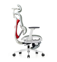 Fauteuil de bureau ergonomique de luxe contemporain en maille à dossier haut, avec accoudoirs 3D en PU, pivotant et réglable, idéal pour le bureau ou l'atelier.