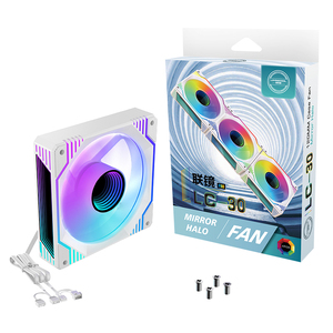 Lovingcool 12V ARGB RGB PC Cooler Conector de 4 pines <span class=keywords><strong>CPU</strong></span> <span class=keywords><strong>Gaming</strong></span> Control de velocidad Ventilador de refrigeración de 3 pines Radiador para caja de PC - Product Image 1