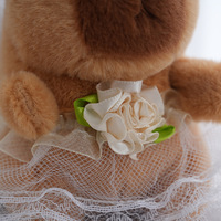 Porte-clés Capybara en Peluche Robe de Mariée, Jouet en Peluche Animal Rembourré, Porte-clés Capybara pour Couple, pour Machine à Griffes
