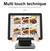 Système de point de vente 15 pouces optimisé pour les restaurants avec 8 ports USB et écran de commande tactile 1024x768