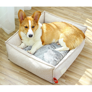Cómodo, suave, transpirable, sofá, cama calmante para perros con fondo antideslizante impermeable, poliéster de viaje, moderno, para dormir, espuma viscoelástica sólida - Product Image 2