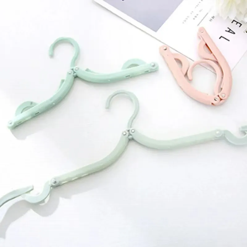 Plastic Opvouwbare Reizen Hangers Lichtgewicht Portable Folding Inklapbare Kleerhangers Travel Accessoires Kleding Droogrek