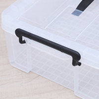 Boîte de rangement blanche grande capacité en gros avec roulettes, boîte de rangement en plastique transparent avec couvercle pour jouets et articles divers