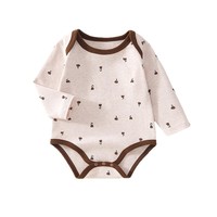 Combinaison à manches longues en coton pour bébé et tout-petit, col enveloppant