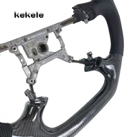 Volante de Fibra de Carbono para Ford Mustang con Elegante Franja Superior de Carreras, Compatible con Mustang F150 1994-2003 2004, Personalizable
