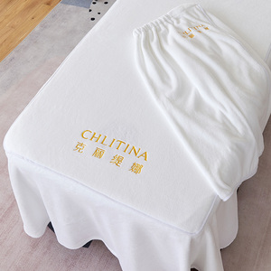 Peignoirs de luxe ou serviettes de spa personnalisables avec logo, <span class=keywords><strong>serviette</strong></span> enveloppante de spa, <span class=keywords><strong>serviette</strong></span> en <span class=keywords><strong>microfibre</strong></span> blanche, peignoir de lit pour salon de coiffure et spa - Product Image 3