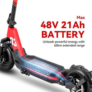Trottinette électrique haut de gamme 500W avec batterie lithium 48V 15AH et double suspension pour adolescents - Product Image 6