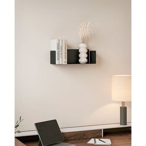 Mensola da Parete in Metallo Magnus 45 Cm, Rivestimento Opaco in Polvere, Acciaio ad Alta Resistenza, Scaffale Moderno per Organizzazione a Parete nel Soggiorno - Product Image 2