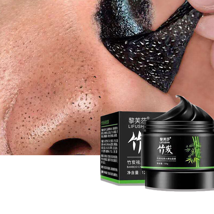 OEM ODM en gros Pas Cher 120g décoller masque naturel Charbon De Bambou noir décapant points noirs masque