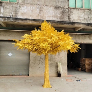 Su misura autunno piante dorate fiore di <span class=keywords><strong>ciliegio</strong></span> grandi alberi di Banyan albero artificiale grande per interni alberghi all'aperto centri commerciali - Product Image 2