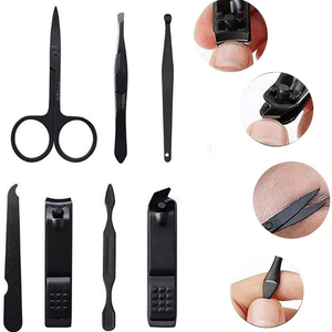 Set Professionale 7 in 1 per Pedicure e Manicure in Acciaio Inossidabile con Custodia da Viaggio in Pelle Nera - Product Image 4