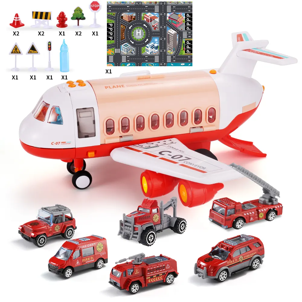 Wholesale Small Car Model Toy with Light Airplane Toy Model Machine Diecast Toy Plastic ABS