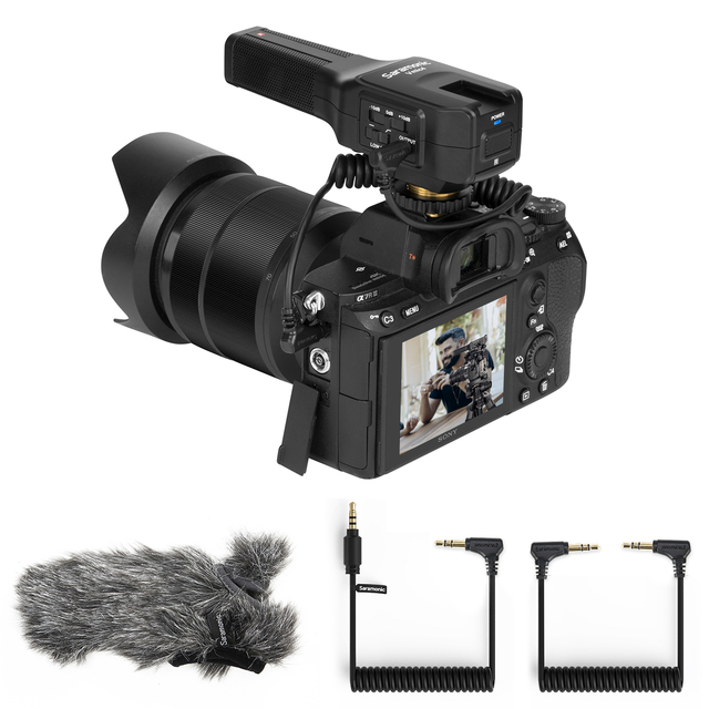 Saramonic Vmic4 on Camera Dual Capsule Directional Condenser Shotgun Microphone Professional for Recording Vlogging