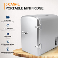 Mini Refrigerador de Belleza de 36W y 4L, Refrigerador Portátil para Viajes, Auto y Hogar con Congelador, Enfriador y Calentador, Bajo Nivel de Ruido, para Cuidado de la Piel y Cosméticos
