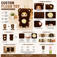 Fabricant OEM ODM de boîtes mystères de porte-clés animaux brodés à la main, de figurines mignonnes et de poupées mascottes en boîte surprise