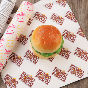 Papel Encerado Personalizado Antigrasa para Envolver Hamburguesas y Sándwiches, Papel para Empacar Alimentos - Product Image 2