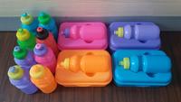 Boîte à Lunch en plastique pour enfants, avec clip de 400ML, ensemble de bouteilles d'eau pour Sport