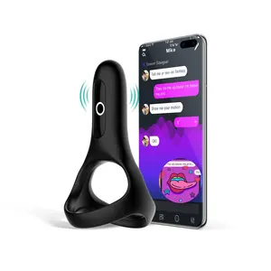 cock ring männer vibrator Suppliers-Silikon Mann Vibrator Massage verzögerte Ejakulation Sexspielzeug vibrierenden Sex Penis Penis Ring
